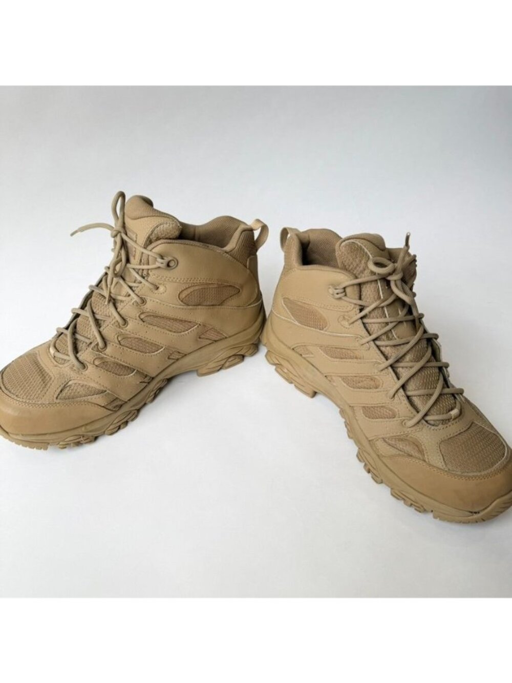 Merrell Moab 3 Mid Tactical Waterproof Boots Tan Beige Men's Size 13W
